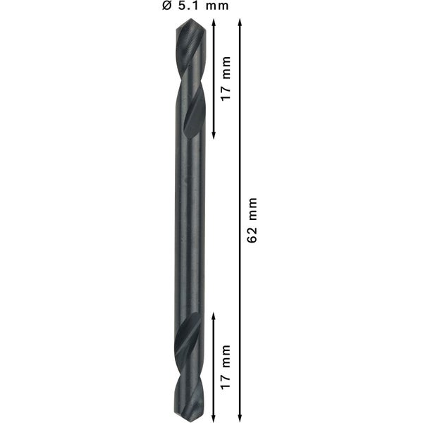 Bosch PRO Metal HSS-G Spiralbohrer mit Doppelklinge 5,2 x 17 x 62 mm - 2608597596
