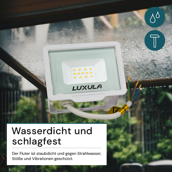 Luxula LED-Strahler, wasserdicht und schlagfest