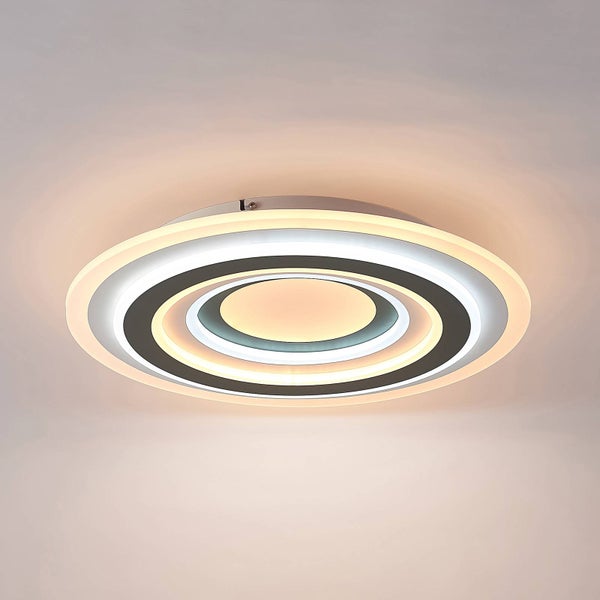 Moderne LED Deckenleuchte mit mehreren konzentrischen Ringen, kreisförmiges Design.