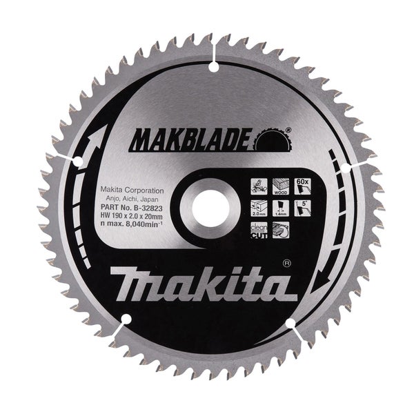 Makita Makblade Sägeblatt für Holz, 190 Millimeter Durchmesser