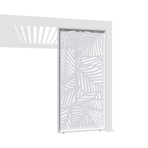 Weide Dekorative Aluminium Wand für Weide Pergola 1,23m Blattdesign in Weiß