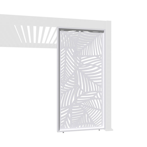 Weide Dekorative Aluminium Wand für Weide Pergola 0,93m Blattdesign in Weiß