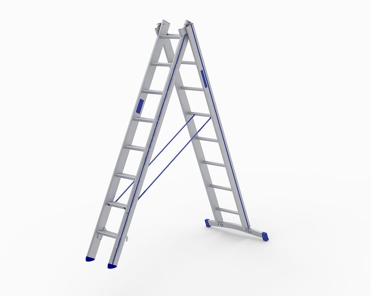 Aluminium Klappleiter mit Sprossen