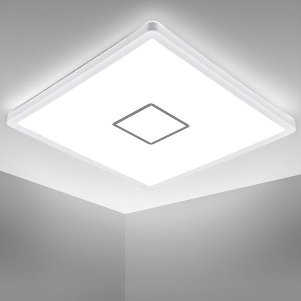 LED Deckenleuchte ultraflach 18 W silber
