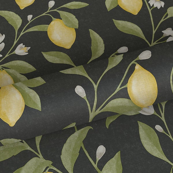 Stoff mit Zitronenmuster