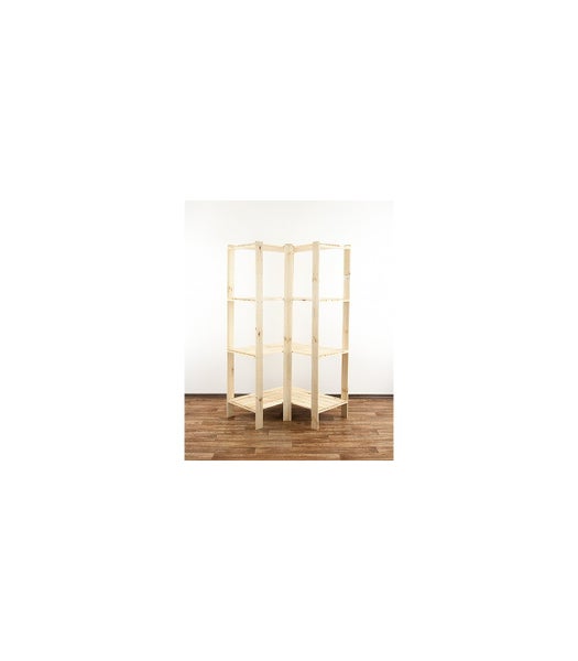 PROREGAL Eckregal Woodland HxBxT 166,4 x 85 x 50 cm Fachlast 120 kg 4 Fachboden Kiefernholz Natur