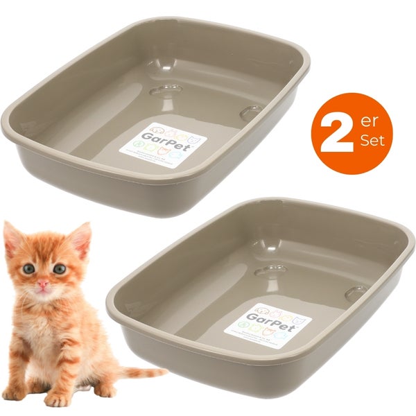 Zwei Katzentoiletten im Set