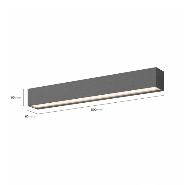 Lucande LED Wandleuchte außen Lengo (Modern) in Schwarz aus Aluminium (1 flammig, ) - Außenwandleuchten Wandlampe Led Außenlampe Outdoor für Außenwand/Hauswand Haus Terrasse &