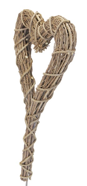 FRANK FLECHTWAREN | Herzstecker Rustikal, HOLZ, ca. 39 x 5 x 90 cm
