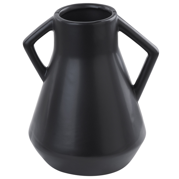 Blumenvase FERMI Keramik 20 cm Schwarz