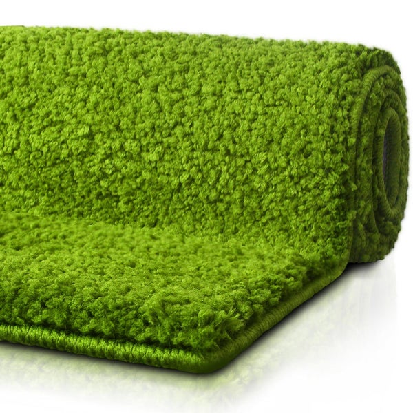 FLOORDIREKT Badematte Sky Soft - Reckteckig - Rutschhemmende Rückseite - Limone - 50 x 60 cm