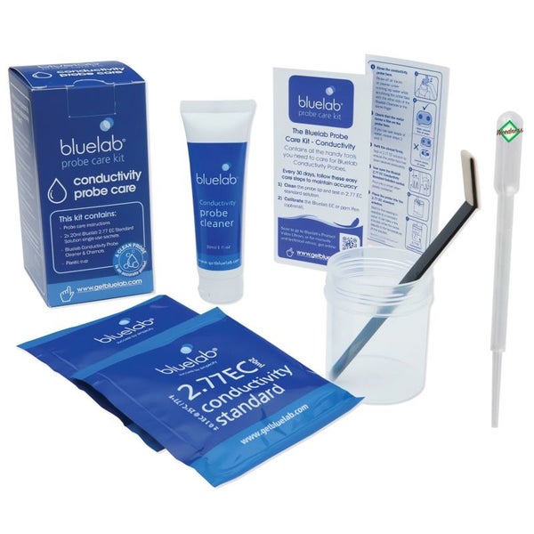 Bluelab EC Reinigungs- und Kalibrier-Set – Komplettset mit Reinigungsflüssigkeit, Eichbecher & Spatel für präzise, langlebige EC-Messgeräte