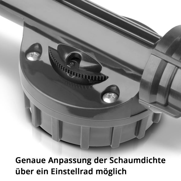 Einstellrad zur Anpassung der Schaumdichte