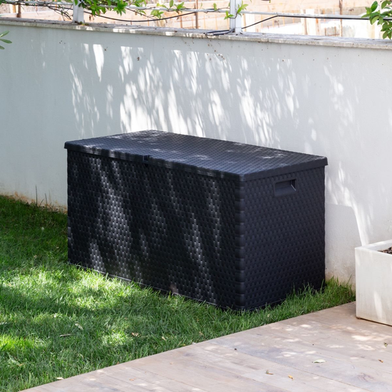 Toomax Rattan Lagerbox 420 Liter Anthrazit Wetterfest und Robust