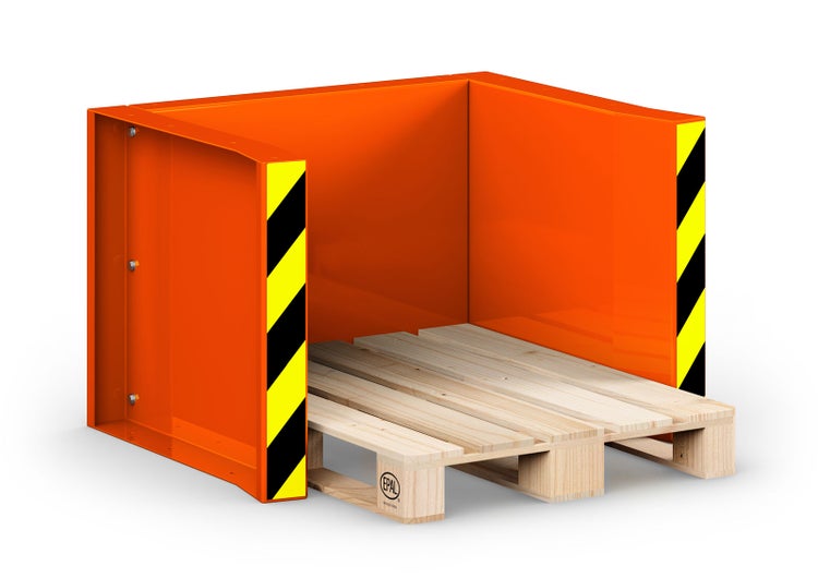 R+R Industrietechnik Paletten Stapel Station RPS-05 BxTxH 1020x945x740 mm RAL 2004 Reinorange