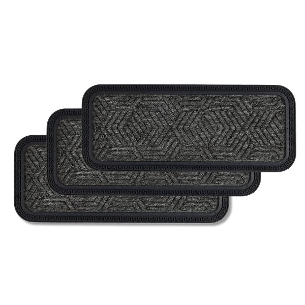 Drei Fußmatten mit Muster