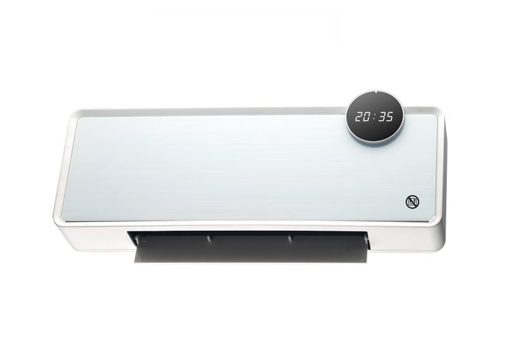Keramische Wandheizung Quality Heating AmberHeat 54x18,7 cm 2000 W Keramik/Glas Weiß inkl. LED-Display, Fernbedienung, Wochenprogramm, WIFI, Wandhalterung