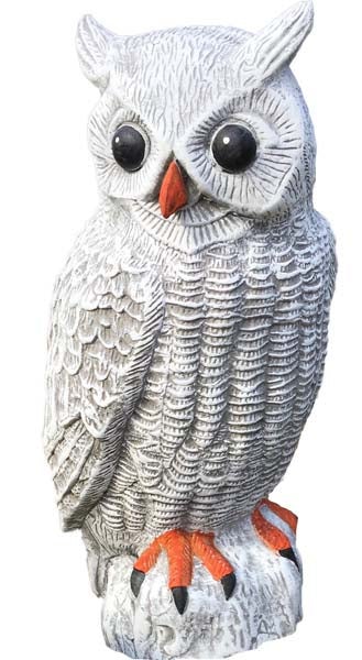 Dekorative Gartenfigur in Eulenform aus Steinoptik für den Außenbereich