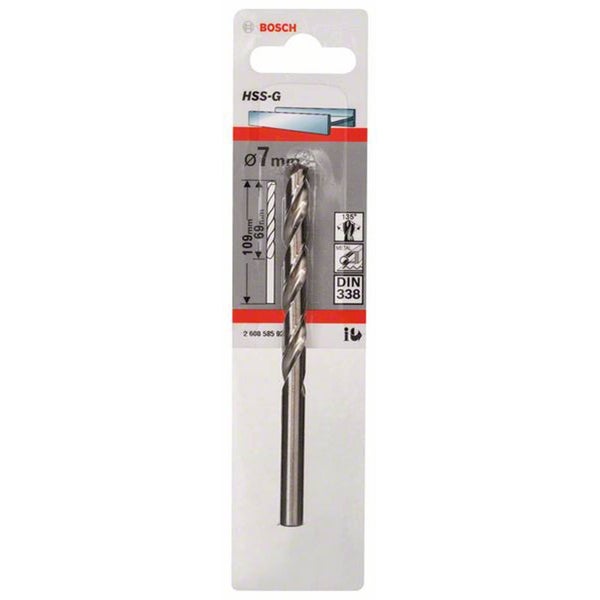 Bosch 1x Metallbohrer HSS-G DIN 338 7 x 69 x 109 mm - 2608585929
