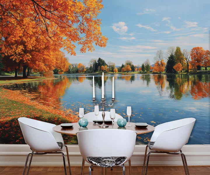 Tapete mit Blattmotiv für eine natürliche Wandgestaltung