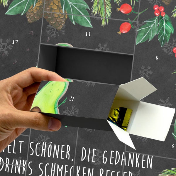 Mr. & Mrs. Panda Befüllbarer Adventskalender Avocado Tanzen - Schwarz