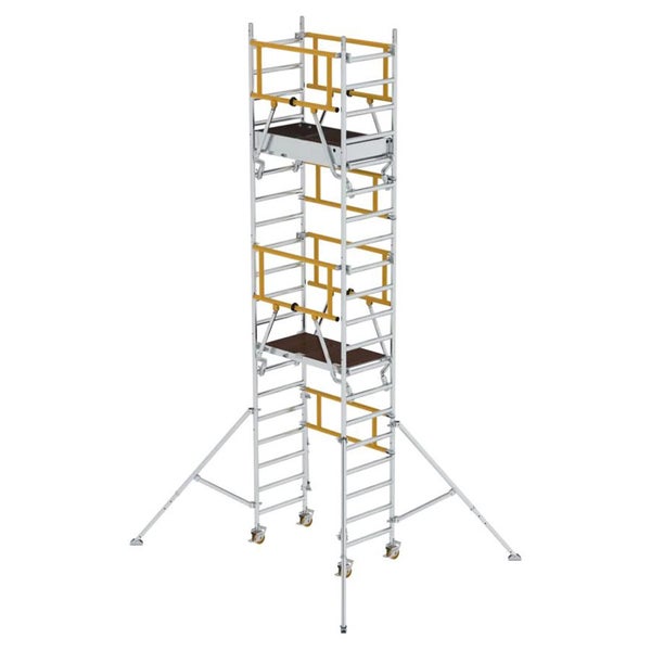 Rollgerüst mit zwei Plattformen für Arbeiten in der Höhe