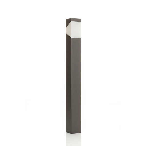 Lucande Außenleuchte Kiran (spritzwassergeschützt (Modern) in Schwarz aus Aluminium (1 flammig, E27) - Wegeleuchte Pollerleuchte Wegelampe Sockelleuchte