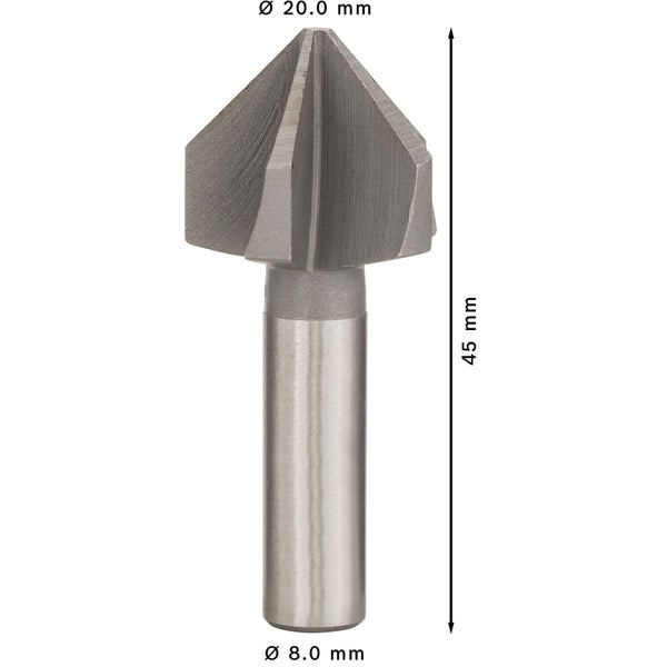 Kegelsenker aus Metall mit den Maßen 20 Millimeter Durchmesser und 45 Millimeter Länge