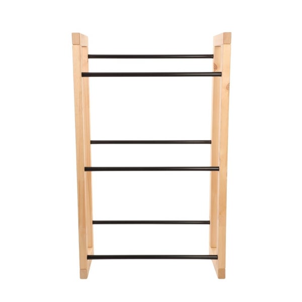 PROREGAL Getränkekistenregal HARZ HxBxT 137x82x35cm 6 Kisten auf 3 Ebenen Massives Kiefernholz Natur
