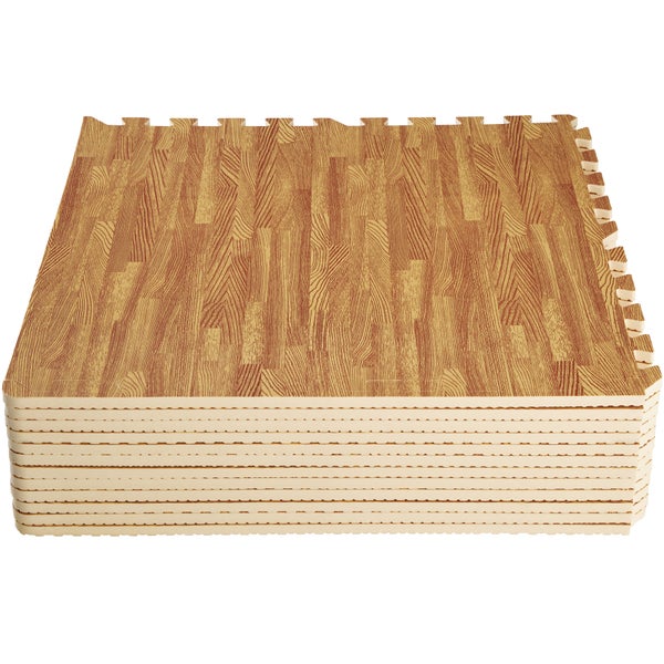 Schutzmattenset tectake leichte Reinigung und flexibel erweiterbar 12-teilig mit 24 Randstücken 61 x 61 cm