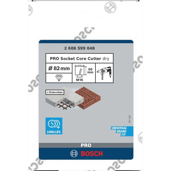 Bosch PRO Socket Core Cutter dry 82 x 60 mm M16-Gewinde - 2608599048