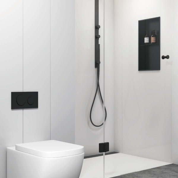 Aufsicht auf eine rechteckige Duschwanne