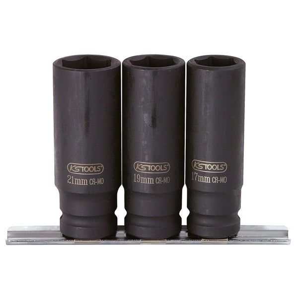 KS Tools Steckschlüssel-Satz mit den Größen 21 mm, 19 mm und 17 mm