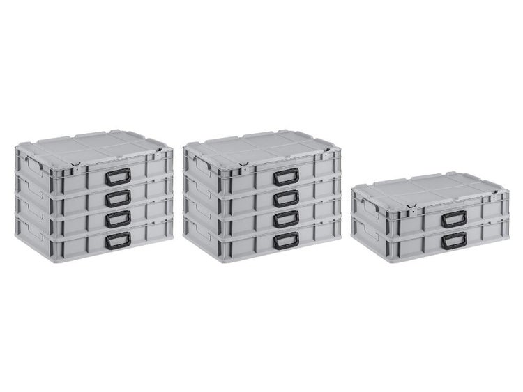 PROREGAL SuperSparSet 10 x Eurobox NextGen Portable HxBxT 13,5 x 40 x 60 cm 23 Liter Eurobehälter Transportbox Transportbehälter Stapelbehälter