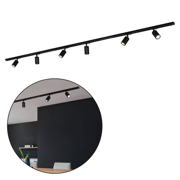 HV track system set, 2,25m, black, 6xLED-Spot/GU10