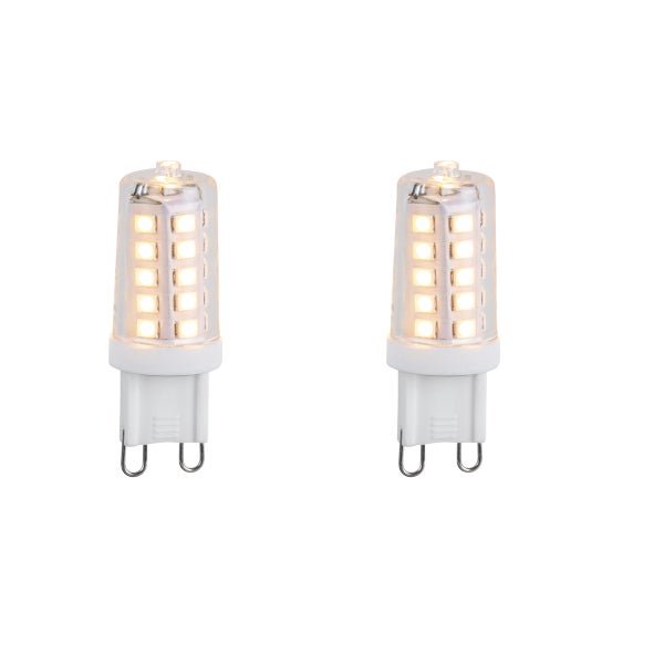 2er Set G9 dimmbare LED-Lampen 3,2W 250lm 2200K