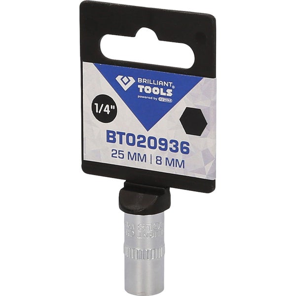 BRILLIANT TOOLS 1/4 Sechskant-Stecknuss 8 mm - BT020936