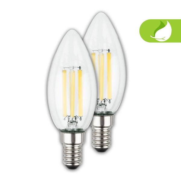 2er Set LED Leuchtmittel E14 LED Lampe Kerze Warmweiß Effizienzklasse A