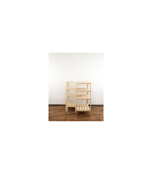 PROREGAL Eckregal Woodland HxBxT 115 x 85 x 50 cm Fachlast 120 kg 4 Fachboden Kiefernholz Natur