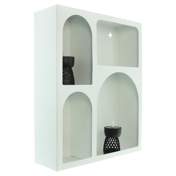 FRANK FLECHTWAREN | Wandregal Classic White, 40 x 12 x 48 cm, METALL
