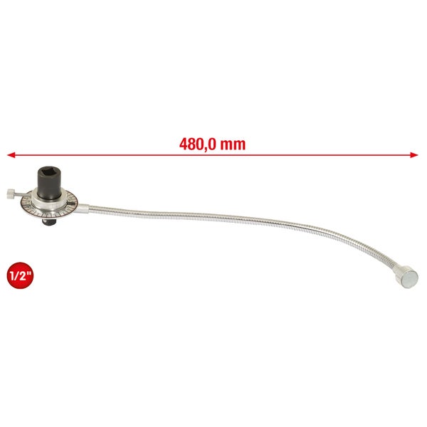 Drehmomentwinkelaufsatz mit einer Länge von 480 Millimeter und einer Aufnahme von 1/2 Zoll