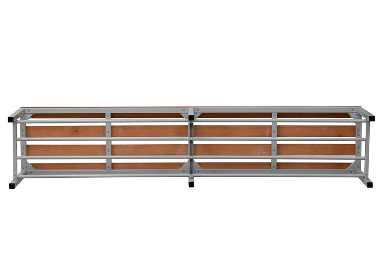 PROREGAL Sitzbank Seal Freistehend Grau/Buche Ohne Rückenlehne Mit Schuhrost HxBxT 40 x 150 x 40 cm Holz