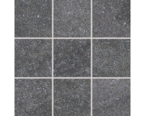 Neun graue Bodenfliesen mit feiner Oberflächenstruktur