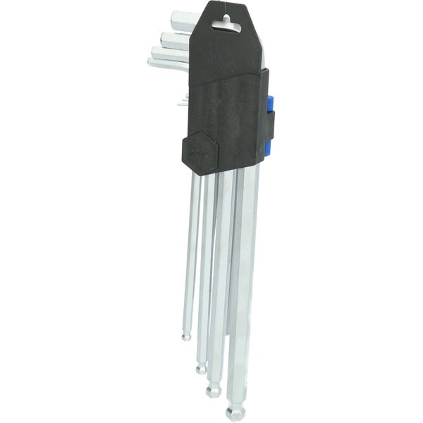 BRILLIANT TOOLS Winkelstiftschlüssel-Satz 9tlg. Innensechskant-Profil lang - BT045019