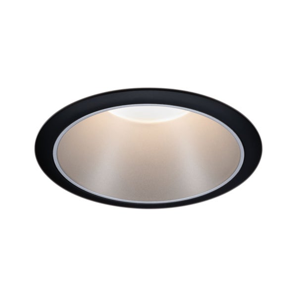 LED Einbauleuchte 3-Step-Dim Cole Coin 1er-Set IP44 rund 88mm Coin 6W 470lm 230V dimmbar 2700K Schwarz, Silber matt