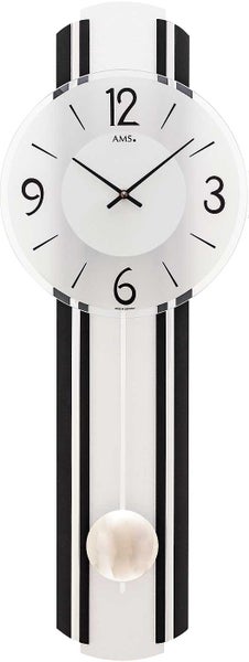 AMS 7231  Pendeluhr Wanduhr Holz Aluminium