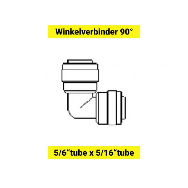 Winkelverbinder, Schlauchverbinder 90° - 5/16tube x 5/16tube