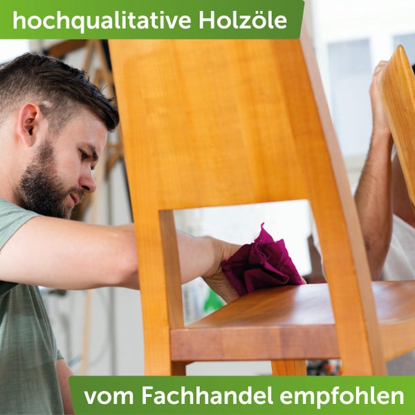 Nordicare Leinöl [500ml] für Holz zum Holzschutz I Leinöl Firnis Holzöl für Innen I Gekochtes Leinöl für Möbel Holz Öl, Leinenöl Holz