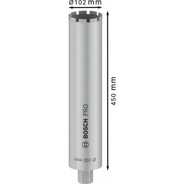 Bosch Pro Kernbohrer, Durchmesser 102 mm, Länge 450 mm