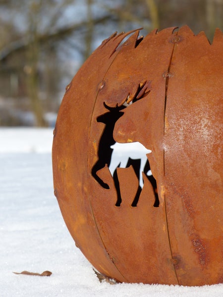 BADEKO Edelrost Kugel -Hirsch-